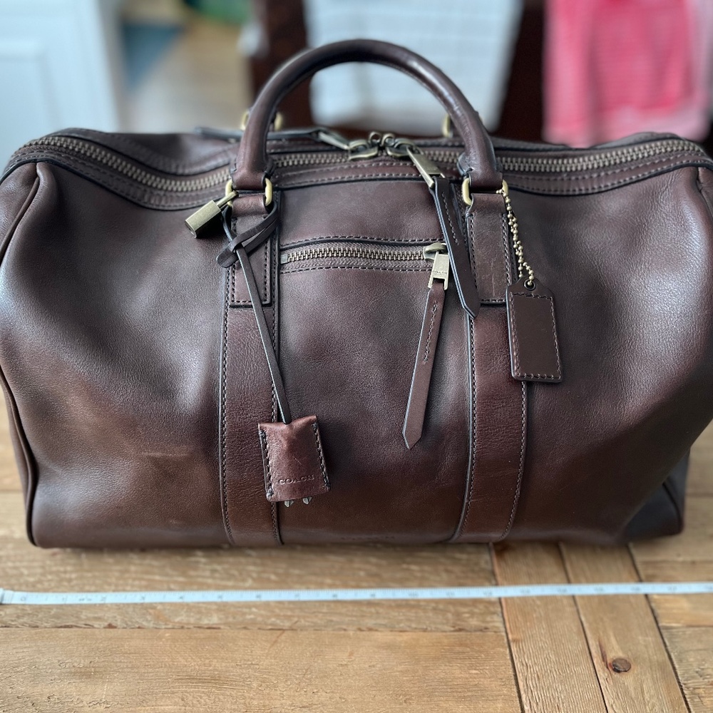 Coach Brown Leather Duffle